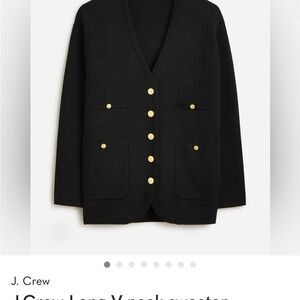 J. Crew Black Knit Sweater coat